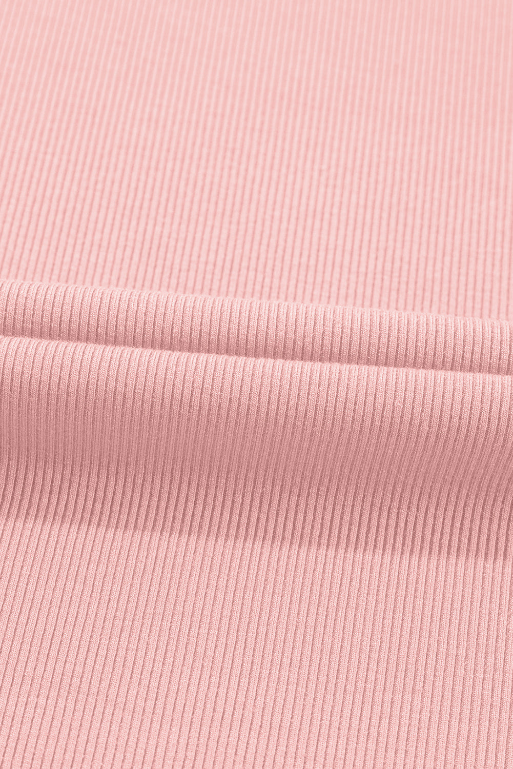 Bright Pink Ribbed Pearl Beaded Puff Sleeve Top