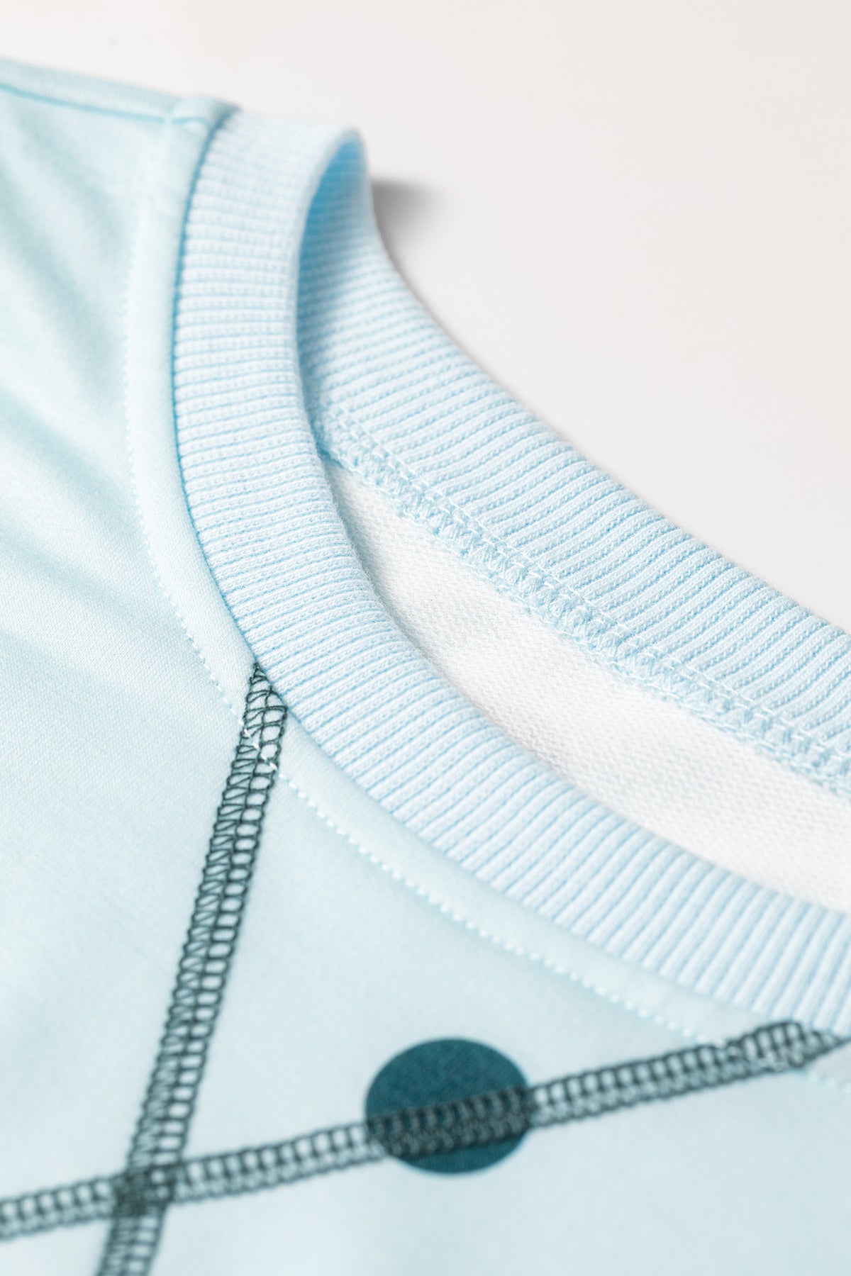 Polka Dot Print Crossed Seam Detail Oversize Tee