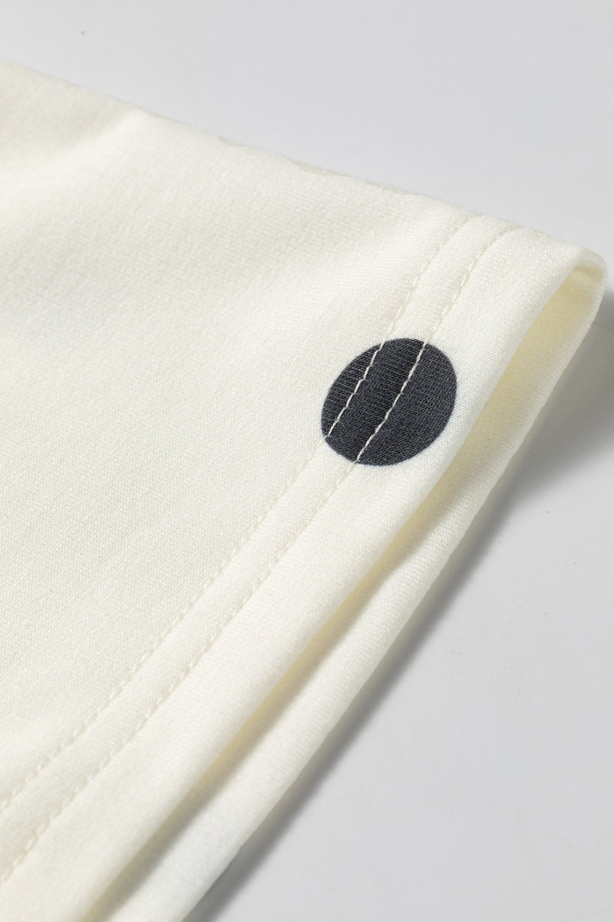 Polka Dot Print Crossed Seam Detail Oversize Tee
