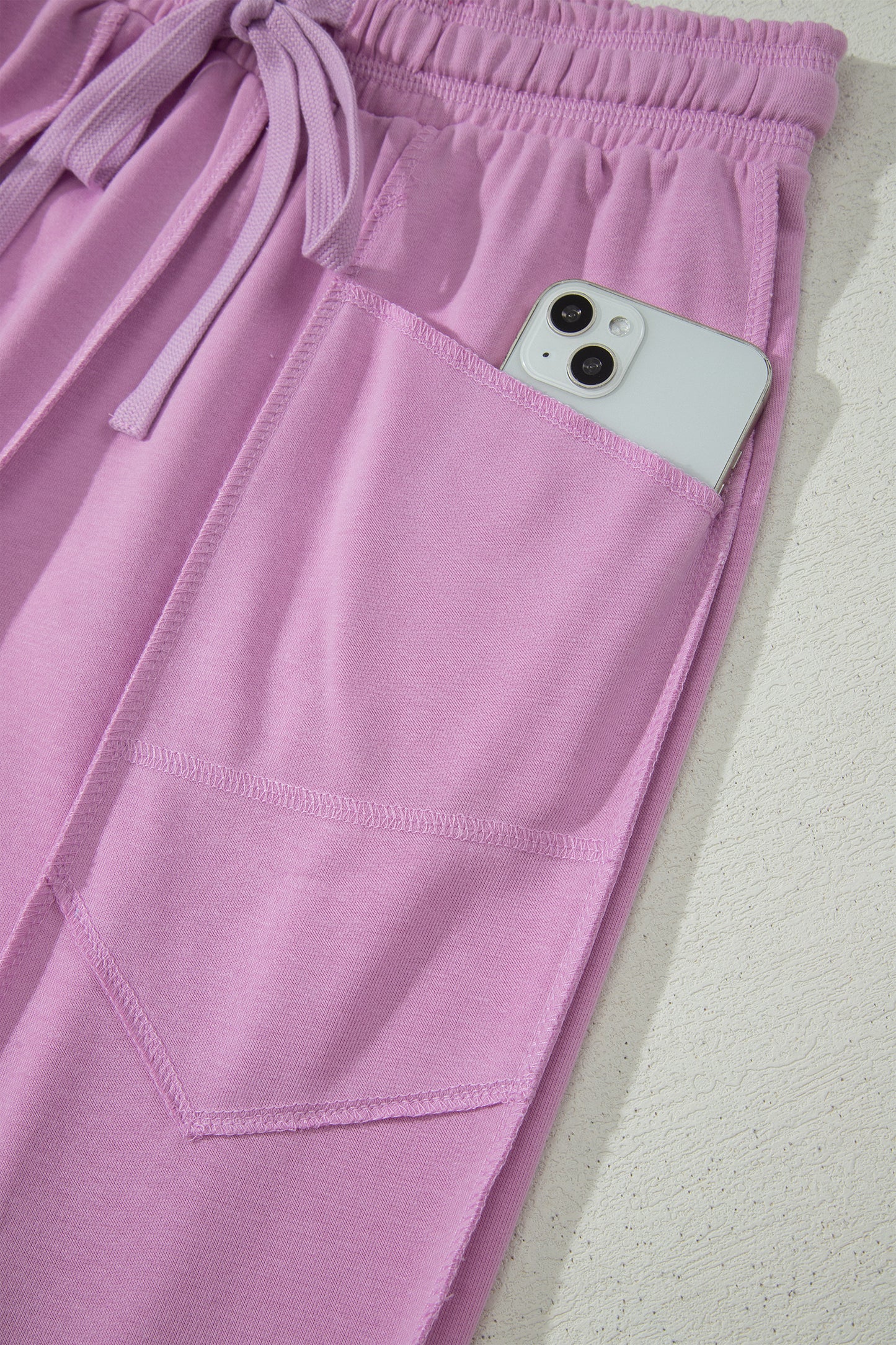 Orchid Bouquet Drop Shoulder Boxy Tee and Barrel Pants Set