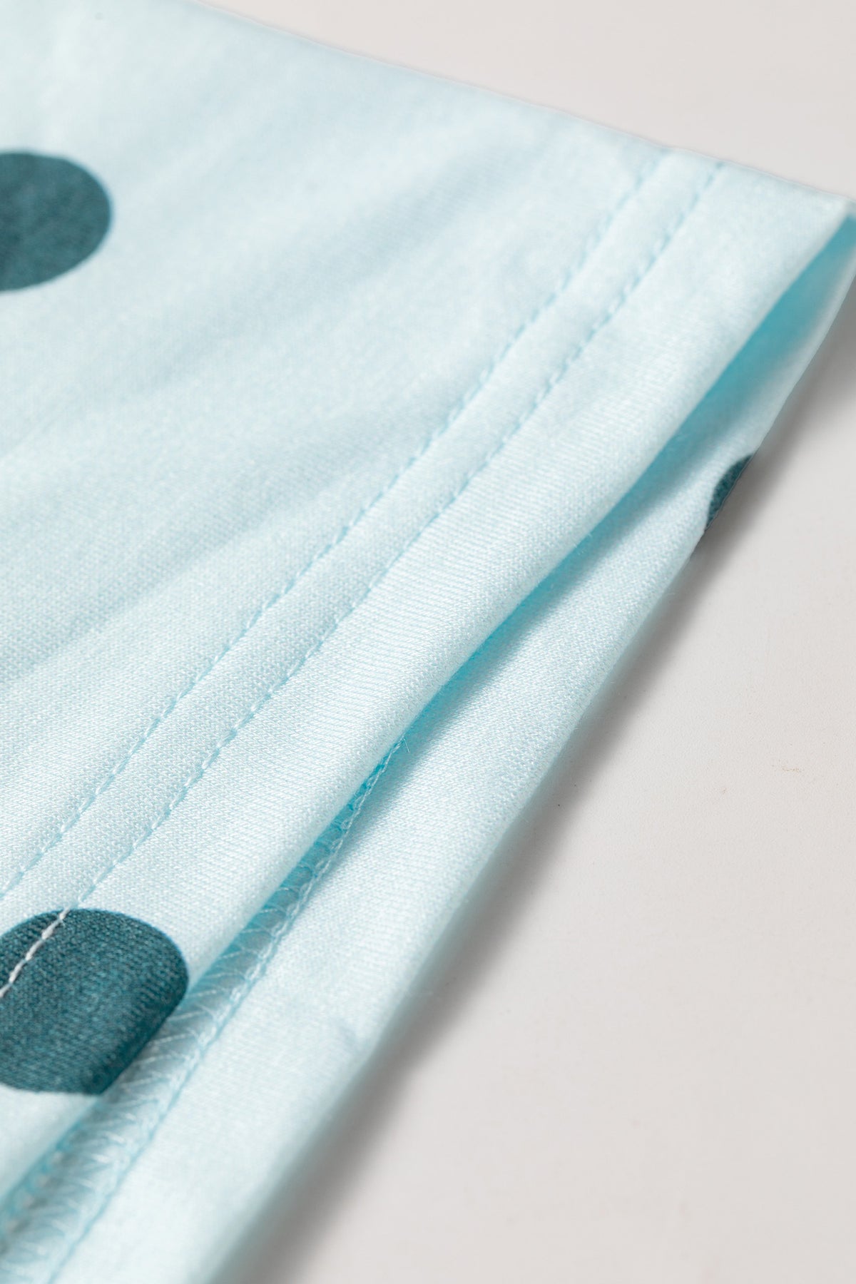 Polka Dot Print Crossed Seam Detail Oversize Tee
