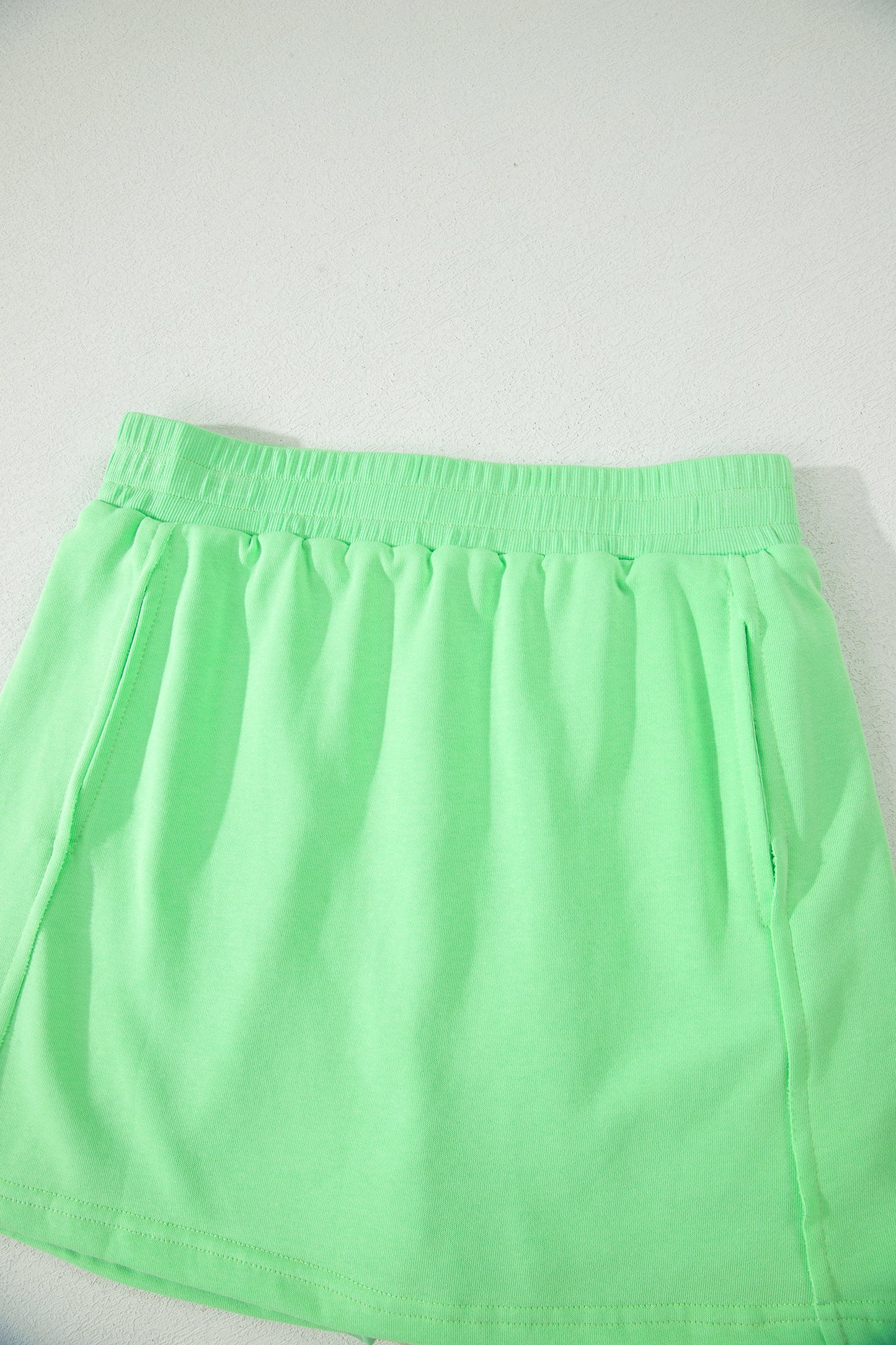 Sky Blue Slim Tank Top Elastic Waist Mini Skort 2pcs Outfit