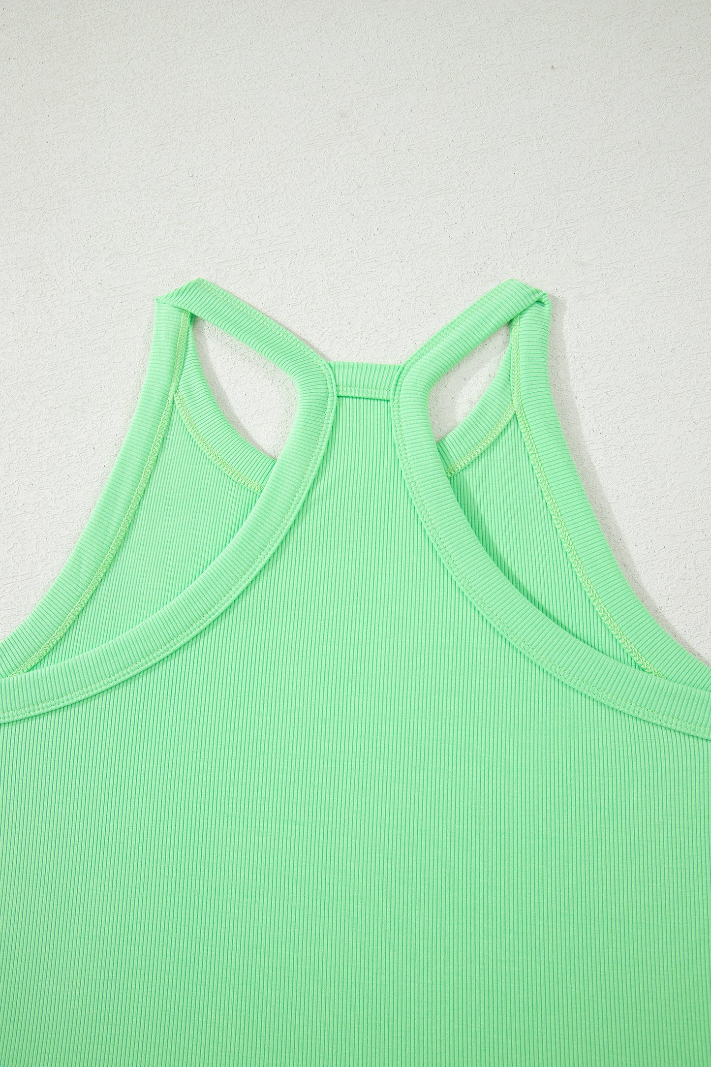 Sky Blue Slim Tank Top Elastic Waist Mini Skort 2pcs Outfit