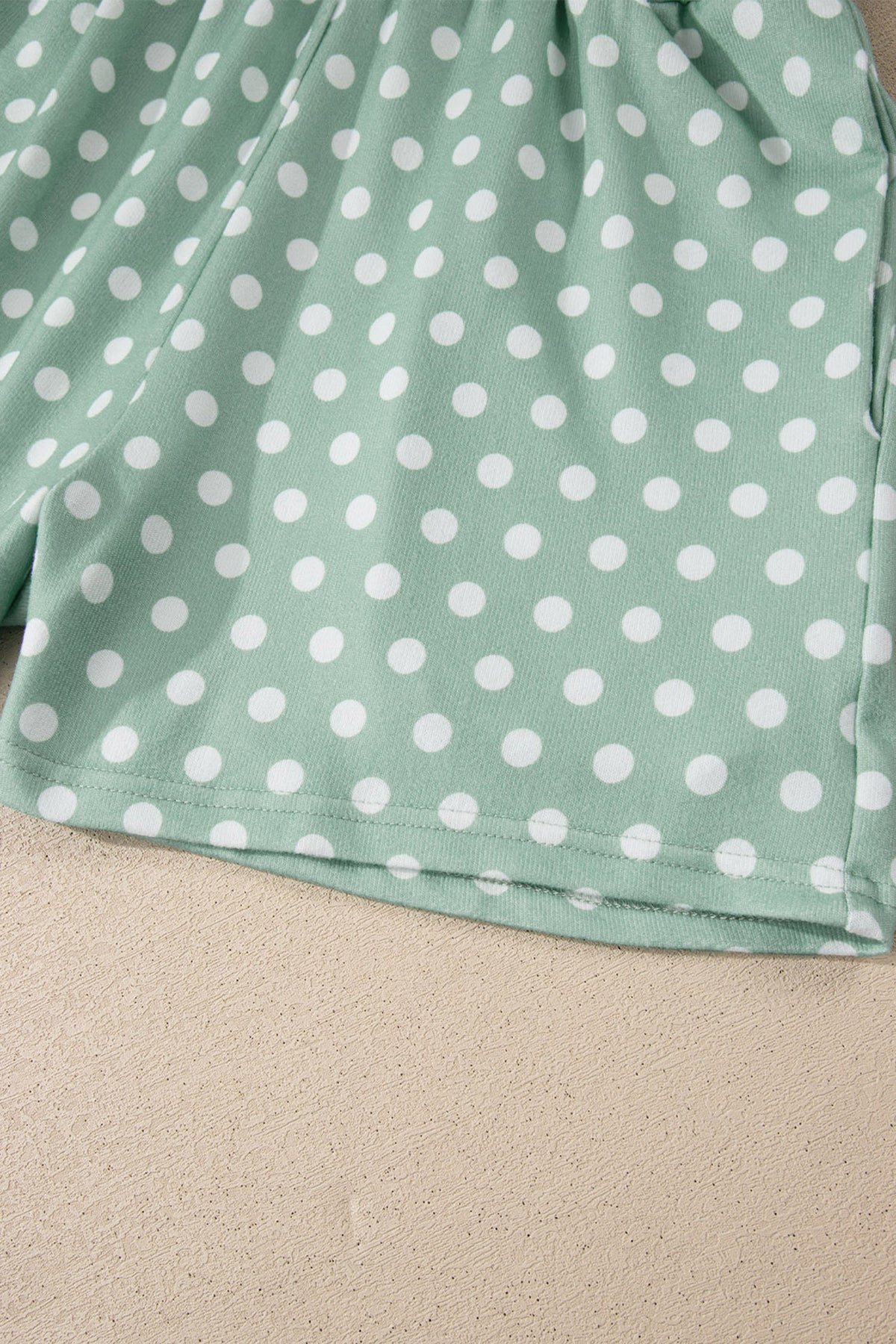 Brown Polka Dot Print Short Set