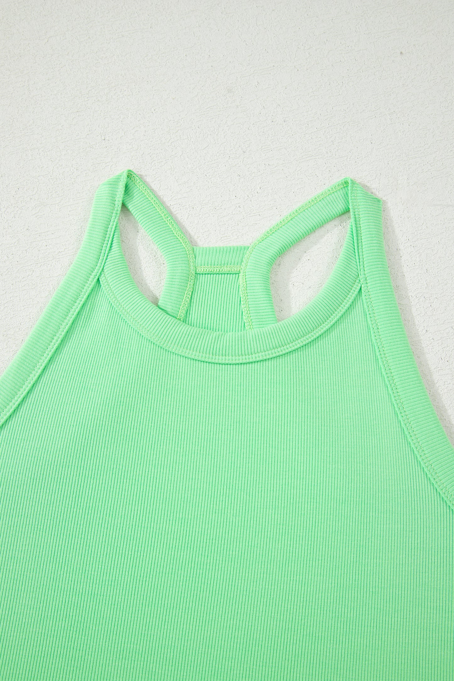 Sky Blue Slim Tank Top Elastic Waist Mini Skort 2pcs Outfit